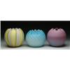 Image 1 : THREE ITALIAN GLASS ROSE BOWLS