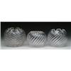 Image 1 : THREE CRYSTAL ROSE BOWLS