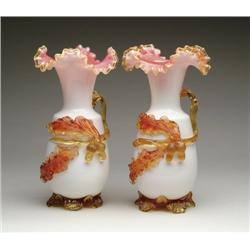 PAIR OF STEVENS AND WILLIAMS VASES