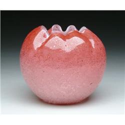VICTORIAN ART GLASS ROSEBOWL
