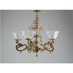 CAST BRONZE CHANDELIER