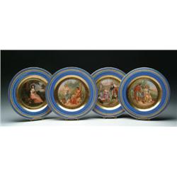 FOUR VIENNA ART PLATES