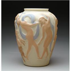 LARGE NUDE PHOENIX VASE