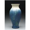 Image 1 : SCARCE SIGNED TALL FULPER VASE W/CHINESE BLUE GLA