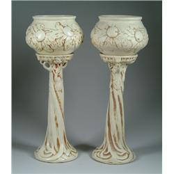 PAIR OF WELLER JARDINIERES