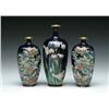 Image 1 : THREE SMALL JAPANESE CLOISONNE ENAMEL VASES