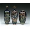 Image 1 : THREE SMALL JAPANESE CLOISONNE ENAMEL VASES