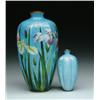 Image 1 : TWO JAPANESE FOIL CLOISONNE VASES