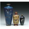 Image 1 : THREE JAPANESE CLOISONNE ENAMEL VASES