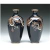 Image 1 : PAIR OF CLOISONNE JAPANESE ENAMEL VASES