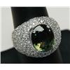 Image 1 : TOURMALINE AND DIAMOND RING