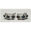 Image 1 : DIAMOND AND SAPPHIRE EARRINGS