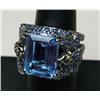 Image 1 : BLUE TOPAZ AND SAPPHIRE RING
