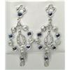 Image 1 : DIAMOND AND SAPPHIRE EARRINGS
