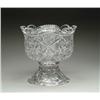 Image 1 : TWO PIECE CUT GLASS PUNCHBOWL