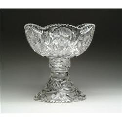 TWO PIECE CUT GLASS PUNCHBOWL