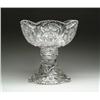 Image 1 : TWO PIECE CUT GLASS PUNCHBOWL