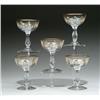 Image 1 : FIVE CUT GLASS CHAMPAGNES