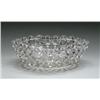 Image 1 : CUT GLASS TRIANGULAR SHAPED BOWL