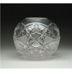 LARGE CUT GLASS ROSEBOWL