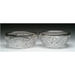 TWO CUT GLASS BOWLS