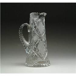 CUT GLASS TANKARD PITCHER