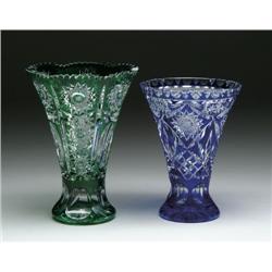 TWO CUT TO CLEAR VASES