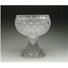 Image 1 : TWO PIECE CUT GLASS PUNCHBOWL
