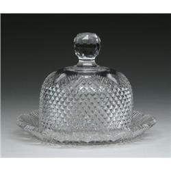 CUT GLASS BUTTER DISH