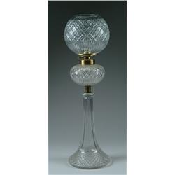 CUT GLASS BANQUET LAMP