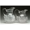 Image 1 : TWO CUT GLASS WATER PITCHERS