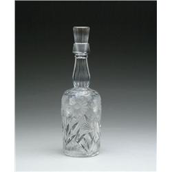 CUT GLASS DECANTER