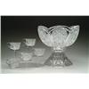 Image 1 : TWO PIECE CUT GLASS PUNCHBOWL AND FIVE CUPS