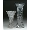 Image 1 : TWO CUT GLASS VASES