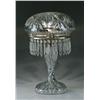 Image 1 : PAIRPOINT CUT GLASS FLORAL LAMP
