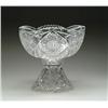 Image 1 : TWO PIECE CUT GLASS PUNCHBOWL and LADLE