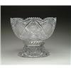 Image 1 : TWO PIECE CUT GLASS PUNCHBOWL