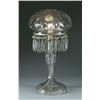Image 1 : CUT GLASS FLORAL LAMP