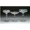 Image 1 : THREE CUT GLASS COMPOTES