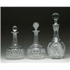 Image 1 : THREE CUT GLASS DECANTERS