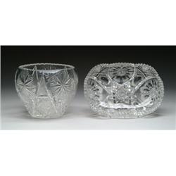 TWO CUT GLASS BOWLS