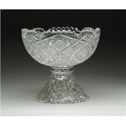 TWO PIECE CUT GLASS PUNCHBOWL