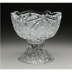 TWO PIECE CUT GLASS PUNCHBOWL