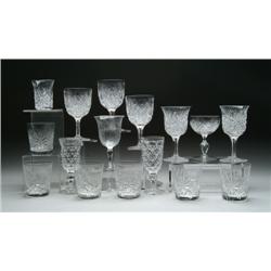 SIXTEEN CUT GLASS ITEMS