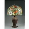 Image 1 : FLORAL STAINED GLASS LAMP