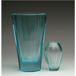 TWO MOSER VASES
