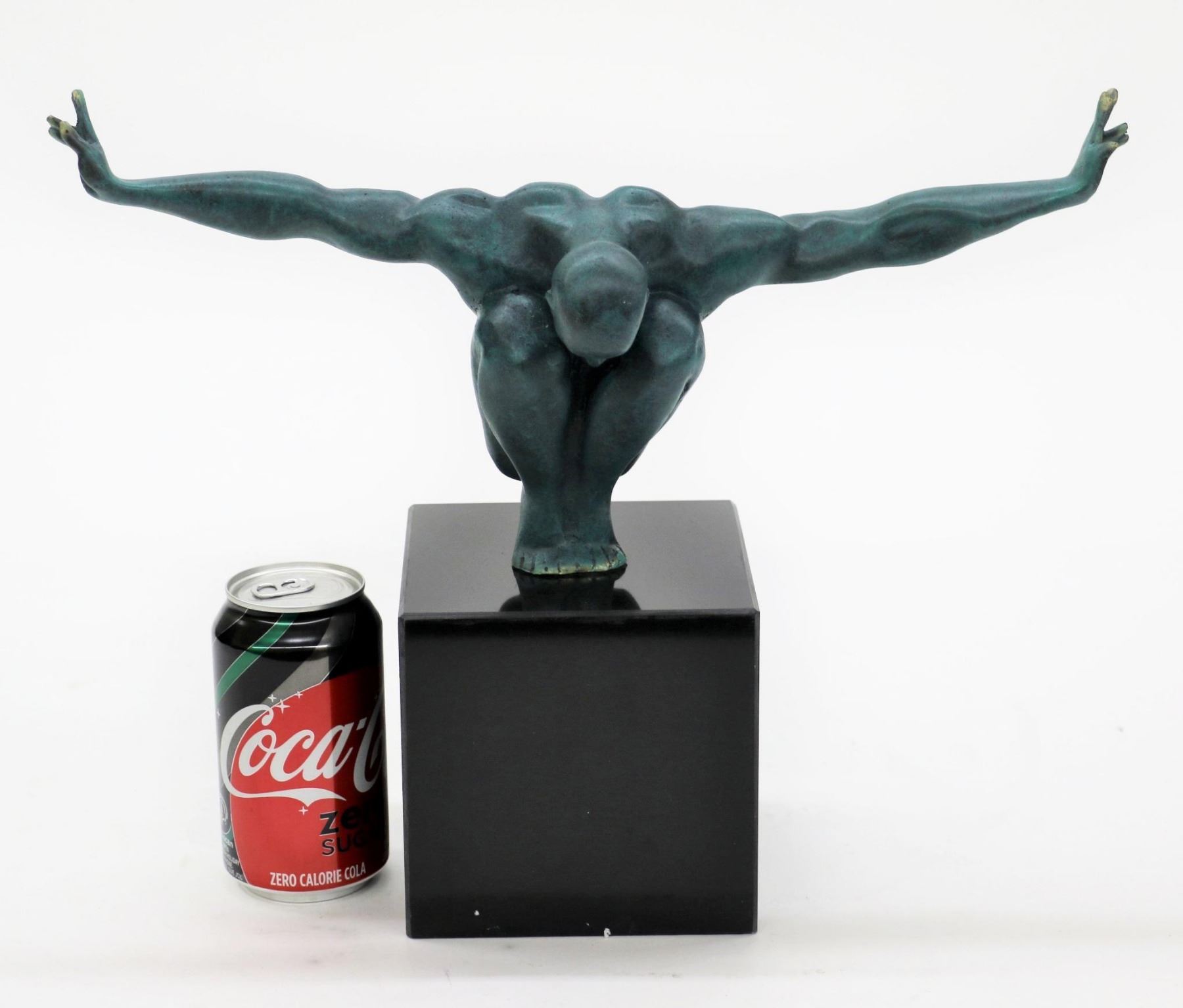 Olympic Man Arms Outstretched Athlete Swimmer Male Muscular Bronze
