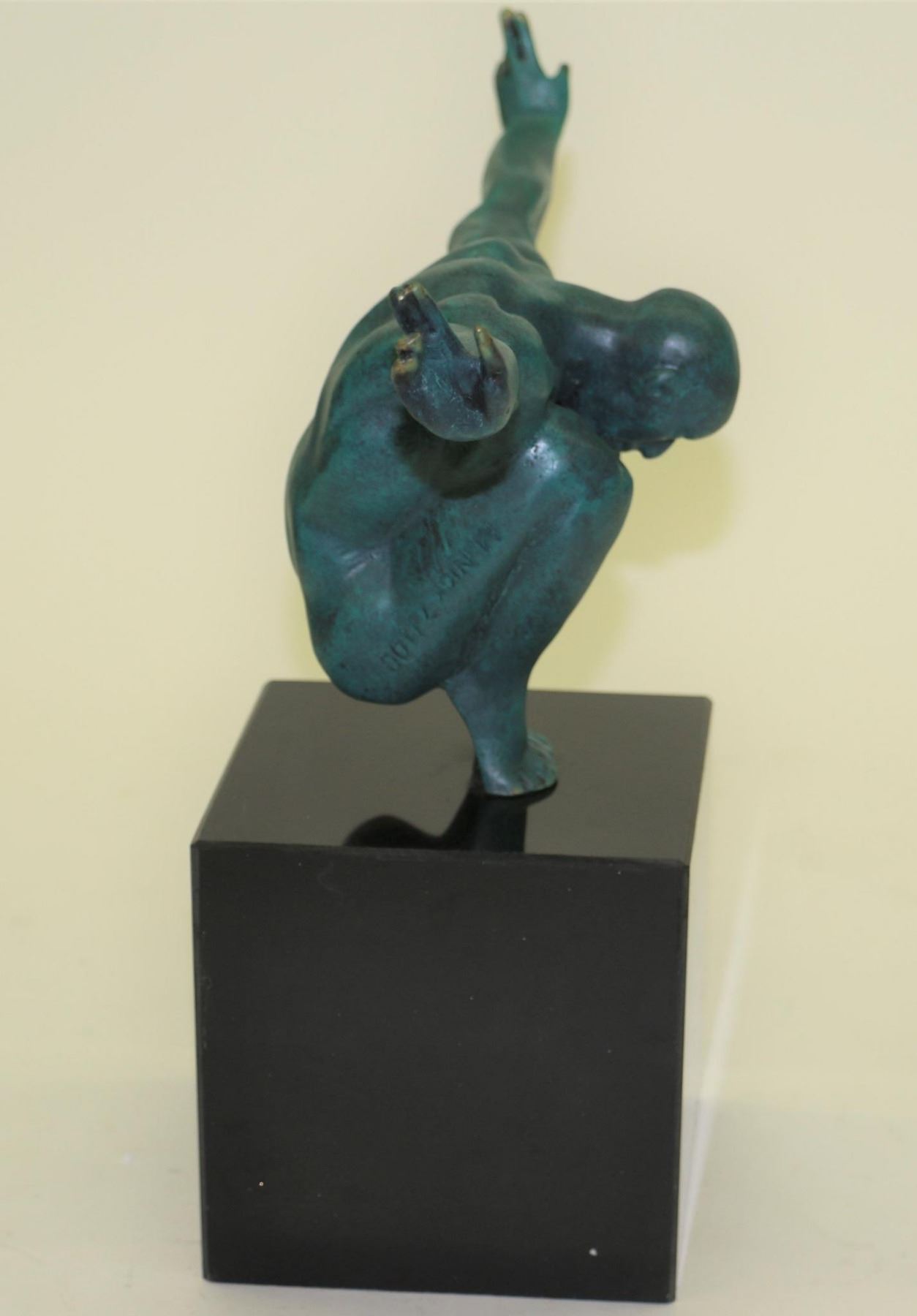 Olympic Man Arms Outstretched Athlete Swimmer Male Muscular Bronze