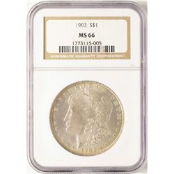 1902 $1 Morgan Silver Dollar Coin NGC MS66