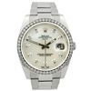 Image 1 : Rolex Oyster Perpetual Date Stainless Steel 34mm MOP Diamond Dial Watch